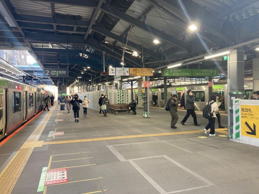 渋谷駅の線路切り換え工事後