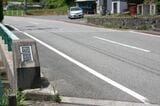 （新線）旭町駅の予定地に通じる道路。今福線の工事が凍結される前に整備された橋は「旭駅橋」という名前がつけられた（筆者撮影）