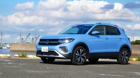 マイナーチェンジが実施された「T-Cross」の試乗会でフォルクスワーゲンの担当者に話を聞いた（筆者撮影）