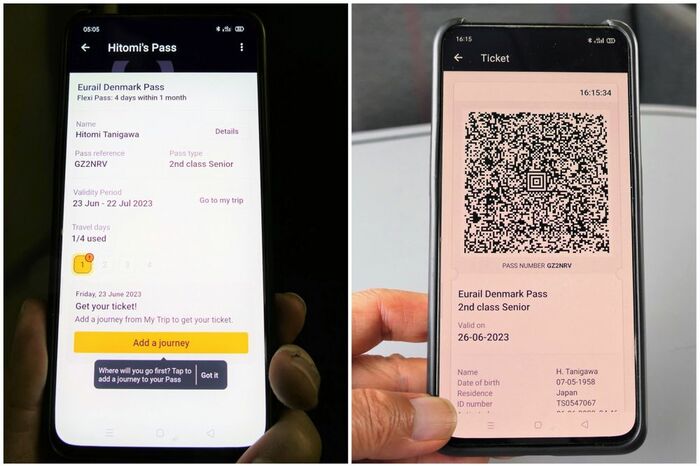「ユーレイルパス」もモバイル版に、QRコードを車掌
