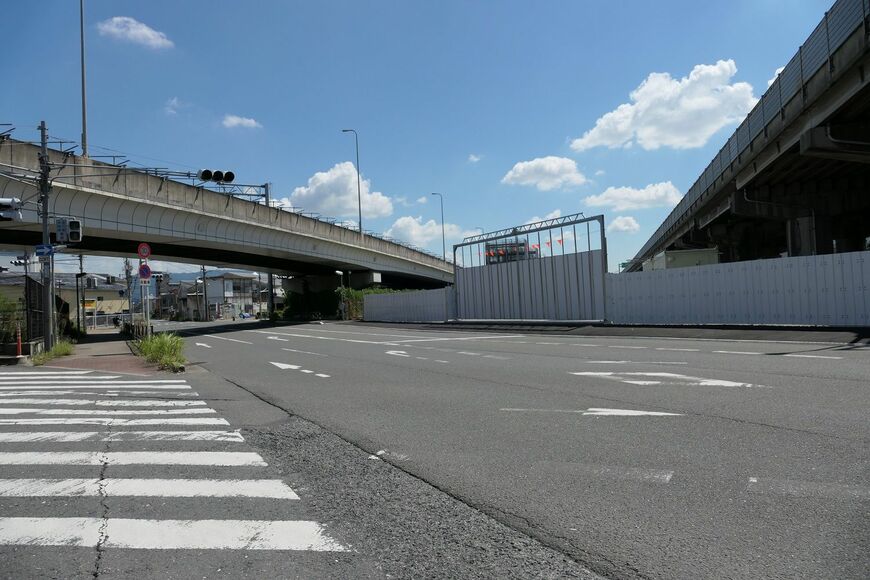 松生町―門真南間の工事現場