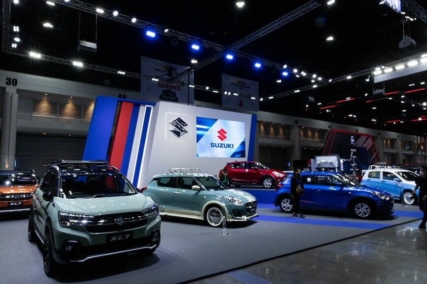 バンコク・インターナショナル・オートサロン2022の会場内（筆者撮影）