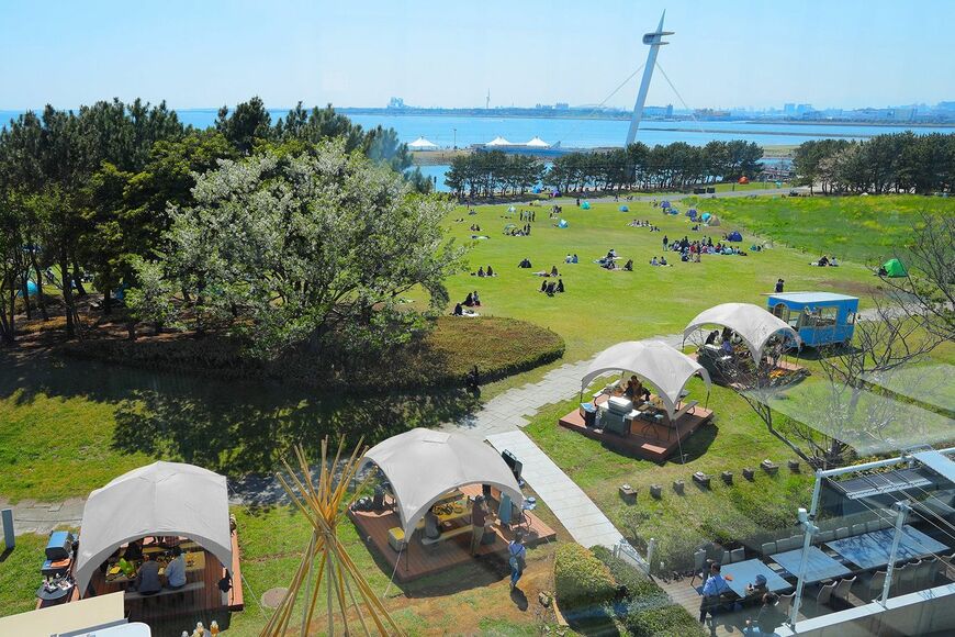 葛西臨海公園で人気のバーベキュー場「ソラミド バーベキュー」（写真：ゼットン提供）