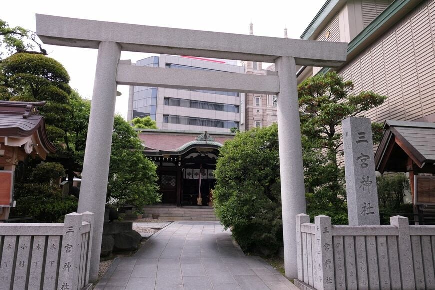 三宮の地名の由来となった三宮神社（編集部撮影）