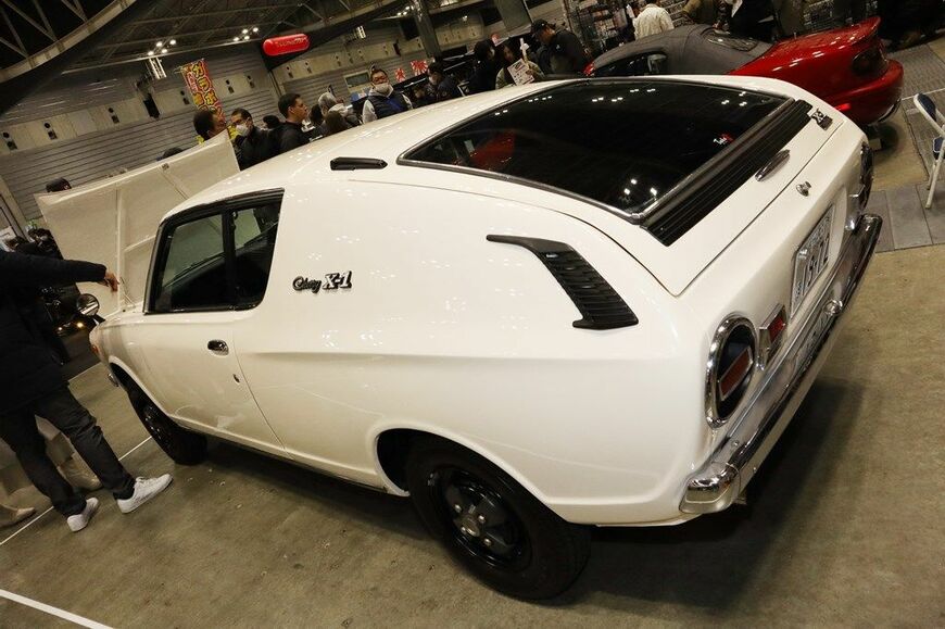 竹口自動車が展示していた日産「チェリーX-1」（写真：筆者撮影）