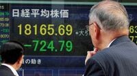 日経平均が連続急落 1万7000円転落の悲鳴 株価