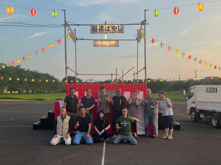 盆踊りの準備も地元の有志と一緒に行ってきた（写真：安達勇人さん提供）