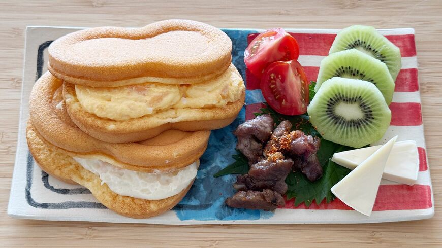 銀座コージーコーナーの新商品、コージーモーニング。写真は盛り付け例です（筆者撮影）