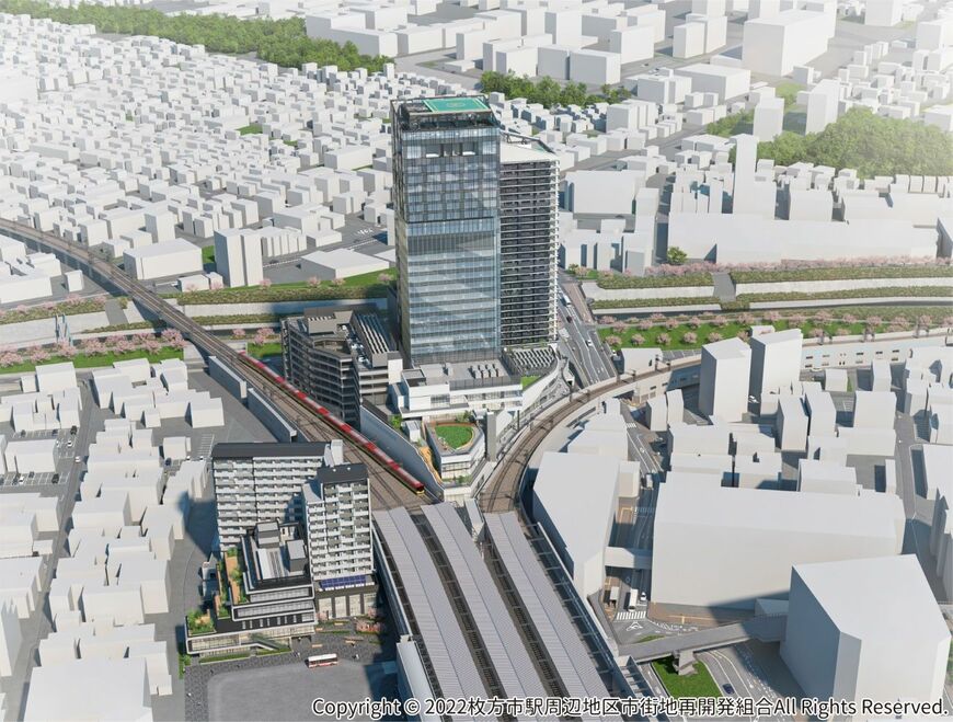 枚方市駅周辺再開発のイメージ