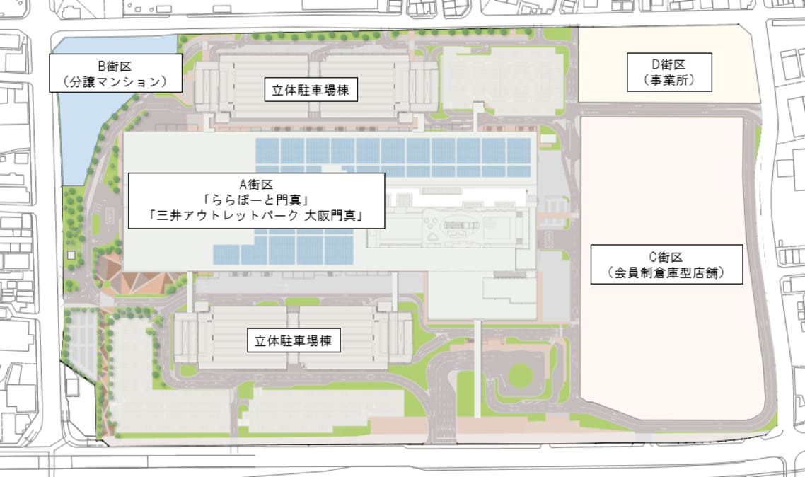 松生町の建物配置図