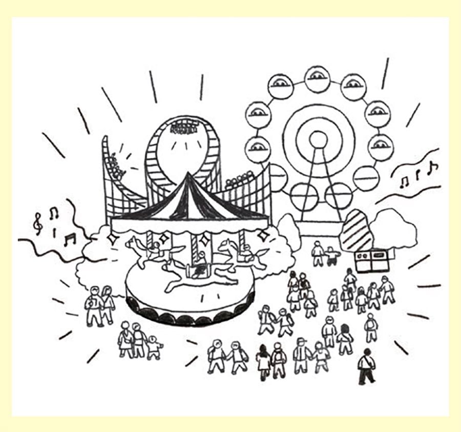 遊園地のイラスト