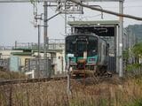 厄神車両基地に引き上げる加古川線の電車（筆者撮影）