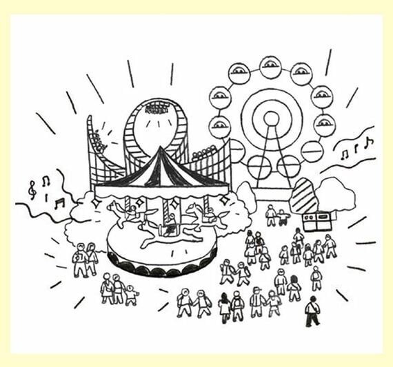 遊園地のイラスト