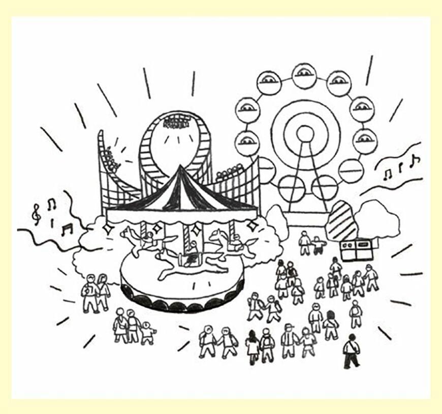遊園地のイラスト