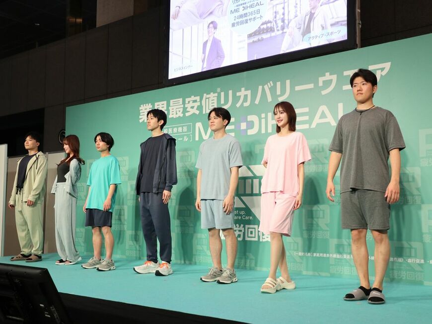 パイル地や半袖もあるリカバリーウェア（筆者撮影）