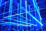 音と光を集めてみんながひとつになることをテーマにする韓国館の光のショー（筆者撮影）
