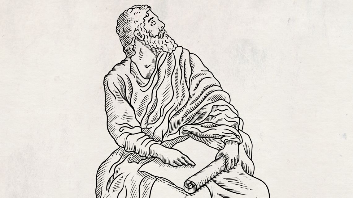古代の哲学者のイラスト