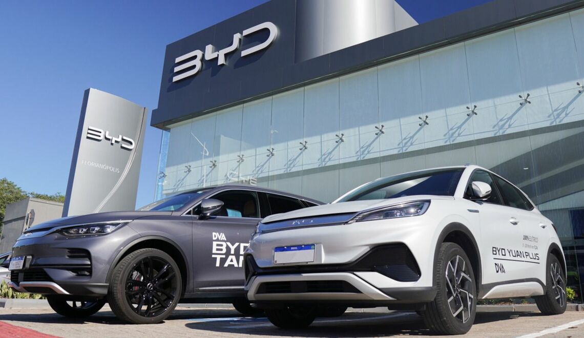 BYDは中南米市場の開拓を積極的に進めている。写真はブラジルの販売店（同社ウェブサイトより）