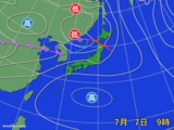 2024年7月7日の天気図（出典：weathermap）