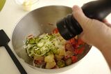 黒コショウで味付け