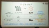 人間の脳はコンピューターと比較して圧倒的に省電力で、少ない情報から学習する能力を持つ（筆者撮影）
