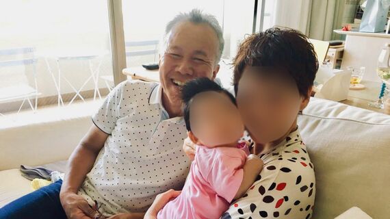 海嶋さんと妻子
