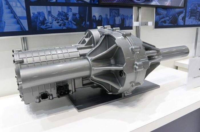 商用車向けユニットとなる「e-Beam」(筆者撮影)