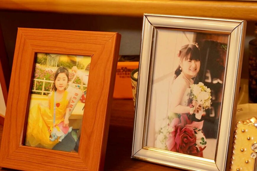 自宅に飾られている美咲ちゃんの写真