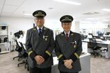 海老名乗務所の渋谷信雄所長（左）と住吉雄一副所長（記者撮影）