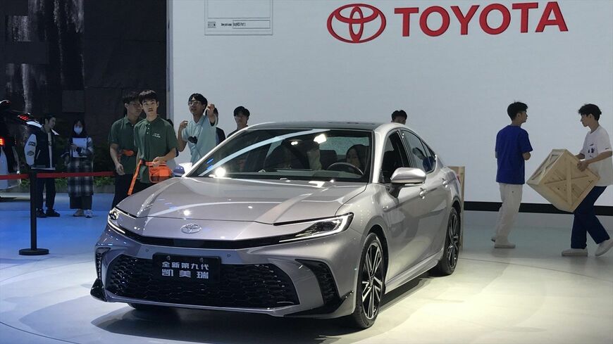 広州モーターショー2023で発表した中国で9代目となるカムリ（筆者撮影）