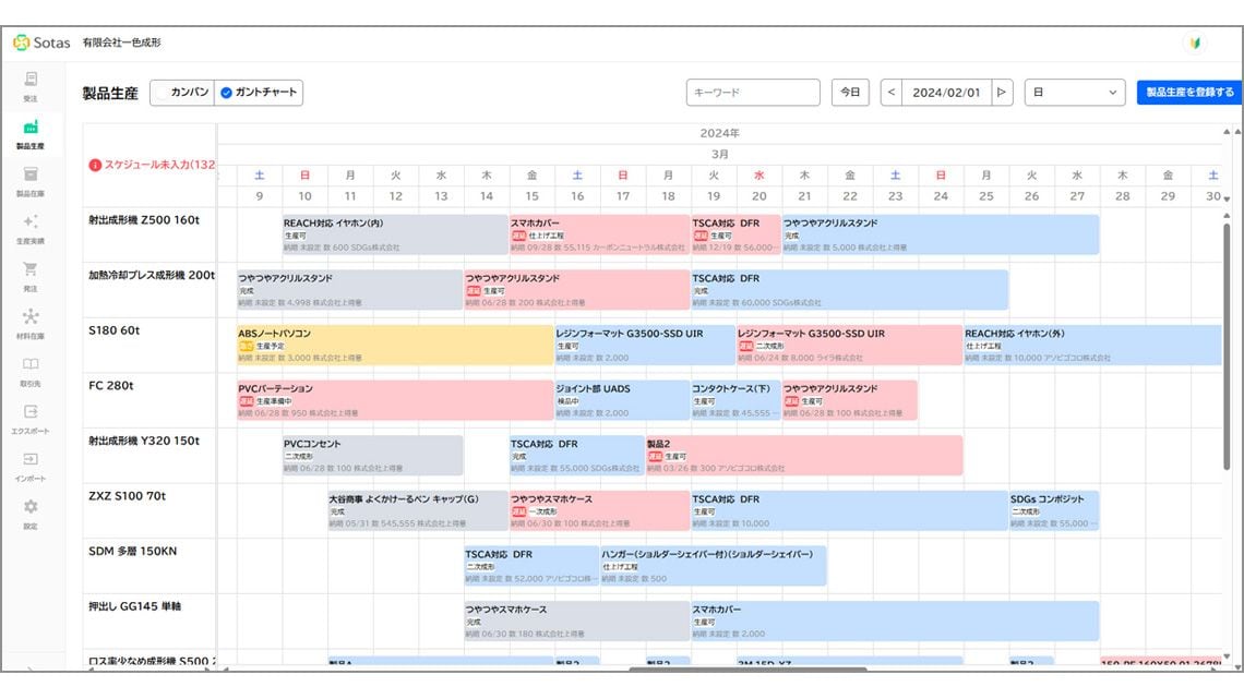 「Sotas」のサービス画面