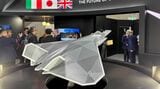 日本・イタリア・イギリス3カ国が共同で開発する次期戦闘機の10分の1サイズの模型（写真：高橋浩祐）