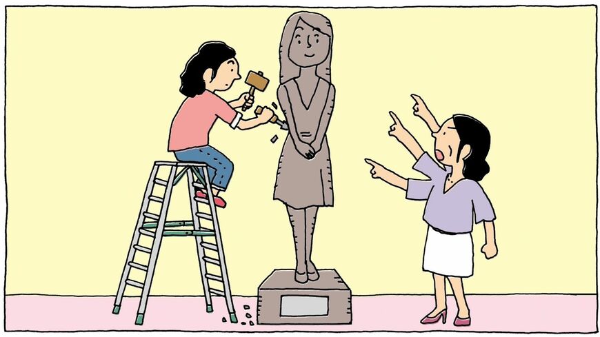 いつものジーンズを脱ぎ捨て、モテ服で挑んだ婚活の成果は…。（イラスト：堀江篤史）