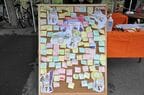 全線運転再開を祝う寄せ書き