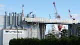 三菱重工業に譲渡した岡山県玉野の艦船工場。右奥に三菱のロゴが見える（写真は2021年、編集部撮影）