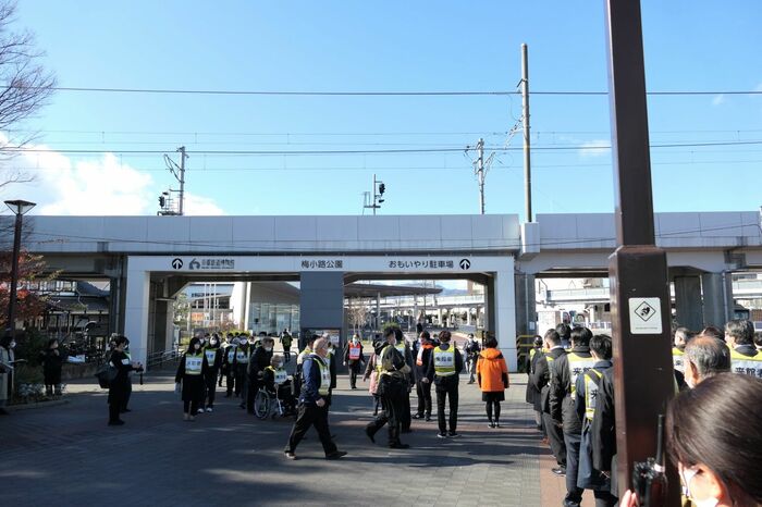 京都鉄道博物館の帰宅困難者対策訓練