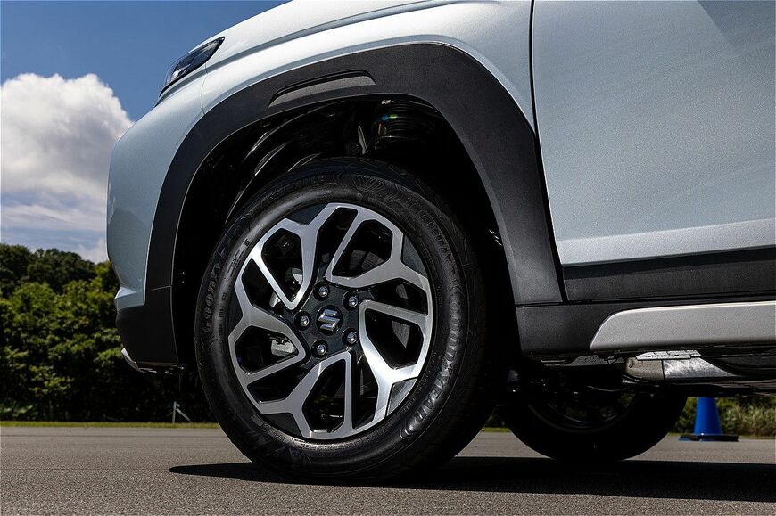 スズキ新型SUV「フロンクス（プロトタイプ）」のディテール（写真：三木宏章）