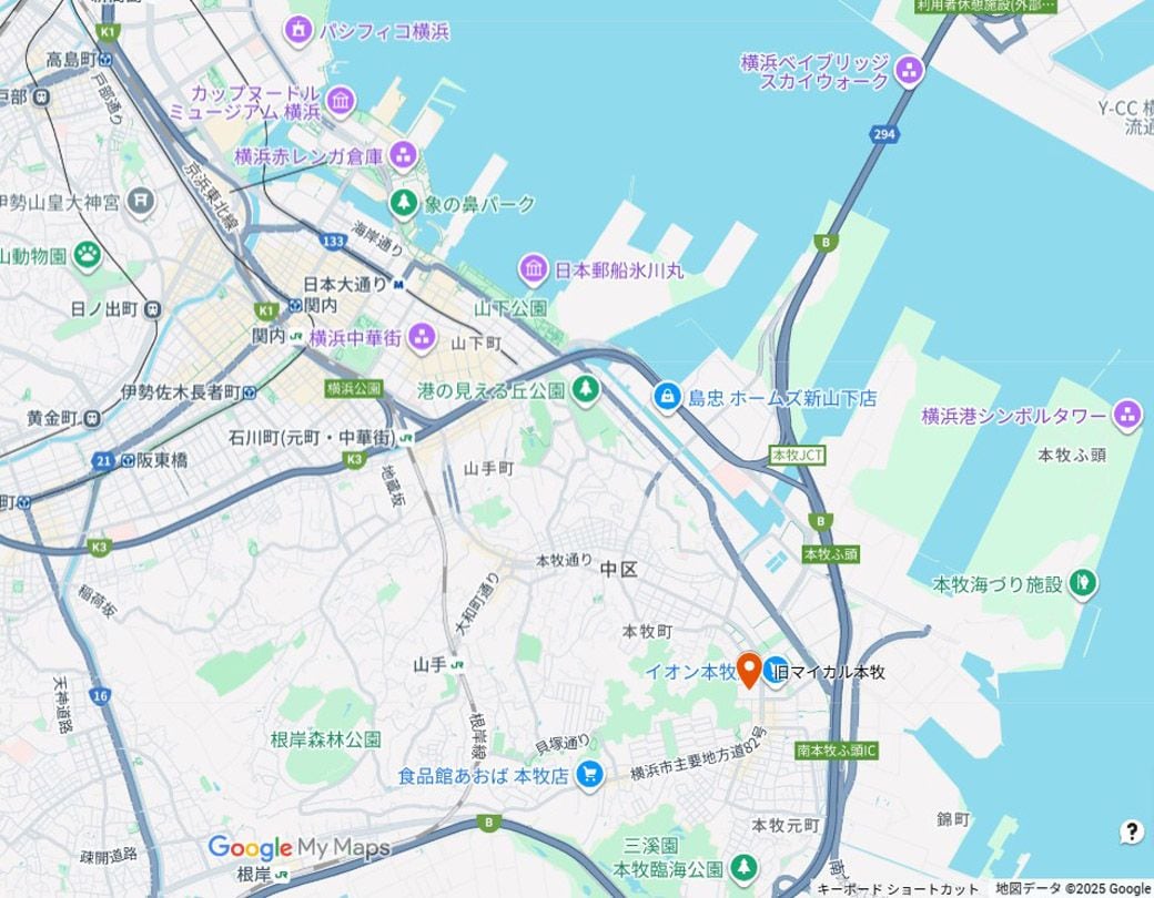 かつての「マイカル本牧」の位置