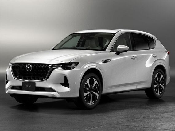 「CX-80」より車体後部が短い分、ノーズの存在感が目立つ「CX-60」（写真：マツダ）