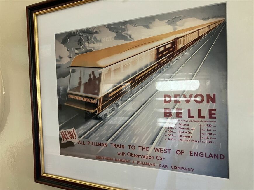 「デボン・ベル」運行当時のポスター（筆者撮影）