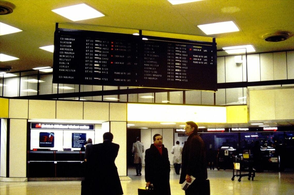 ロンドン・ヒースロー空港ターミナル1の表示板