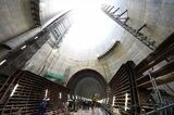 地下深くで進むリニア中央新幹線東百合丘工区のトンネル工事（撮影：尾形文繁）