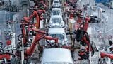 零跑汽車の工場は増産に次ぐ増産に沸いている。写真は中国工場の溶接ライン（資本提携先のステランティスのメディア向け資料より）