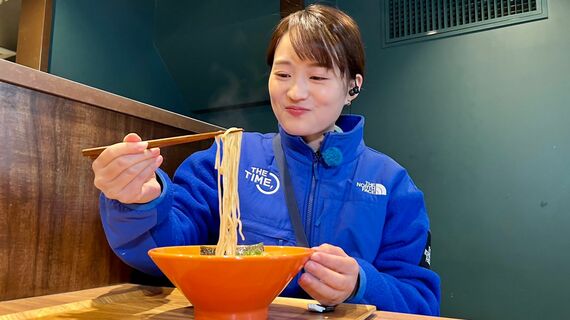 THE TIME, 早朝グルメ 篠原梨菜アナウンサー ラーメン