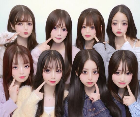 大人数で撮ったプリクラ