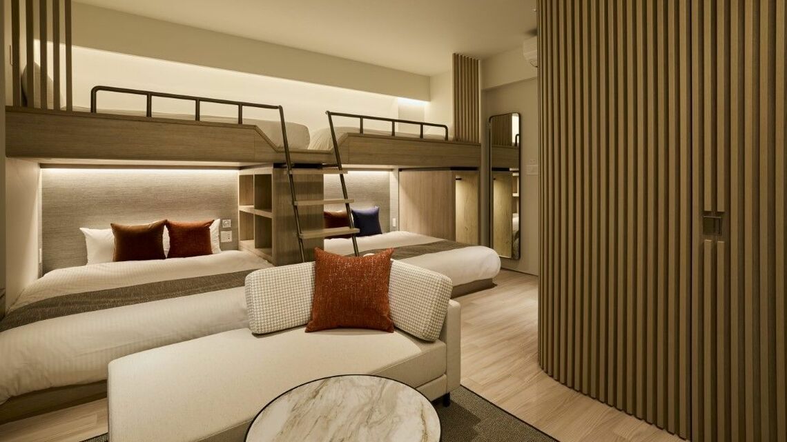 FAV HOTEL広島平和大通りの客室。（写真：霞ヶ関キャピタル）
