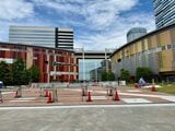 「ドック広場」と奥に見える「ららぽーと豊洲1」（筆者撮影）
