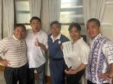 WOWOW『渚の螢火』沖縄俳優陣。左から山城智二、キャン×キャンのゆっきー、藤木勇人、ベンビー、津波信一（写真：ベンビー提供）