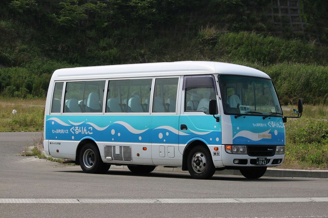 七ヶ浜町民バス「ぐるりんこ」（筆者撮影）
