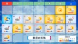 東京の16日予報（出所：weathermap）